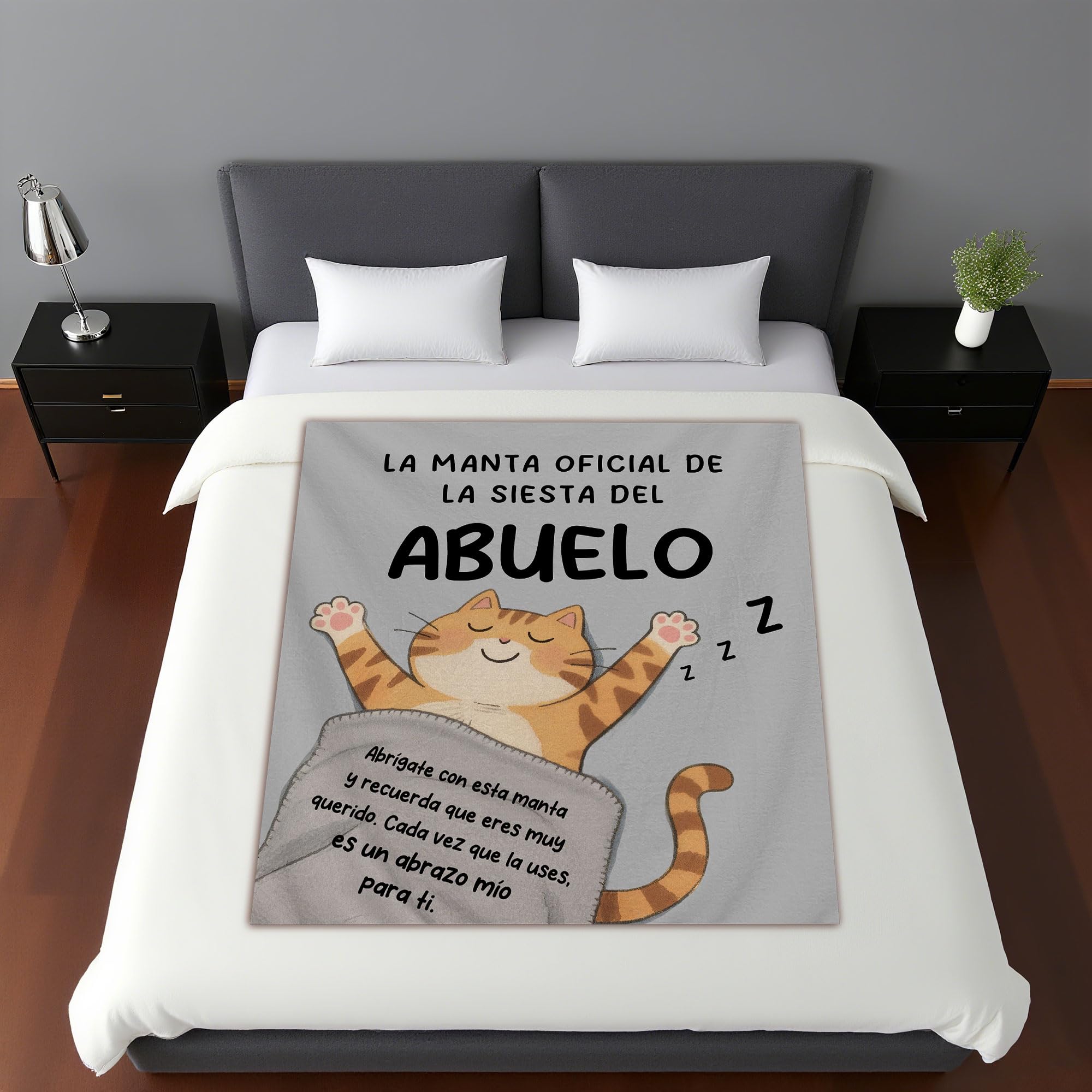 Amorea La Manta Oficial de la Siesta del Abuelo Manta para el Abuelo de Parte de su Nieta y su Nieto Cumpleaños Día del Padre Recuerdo — view 3