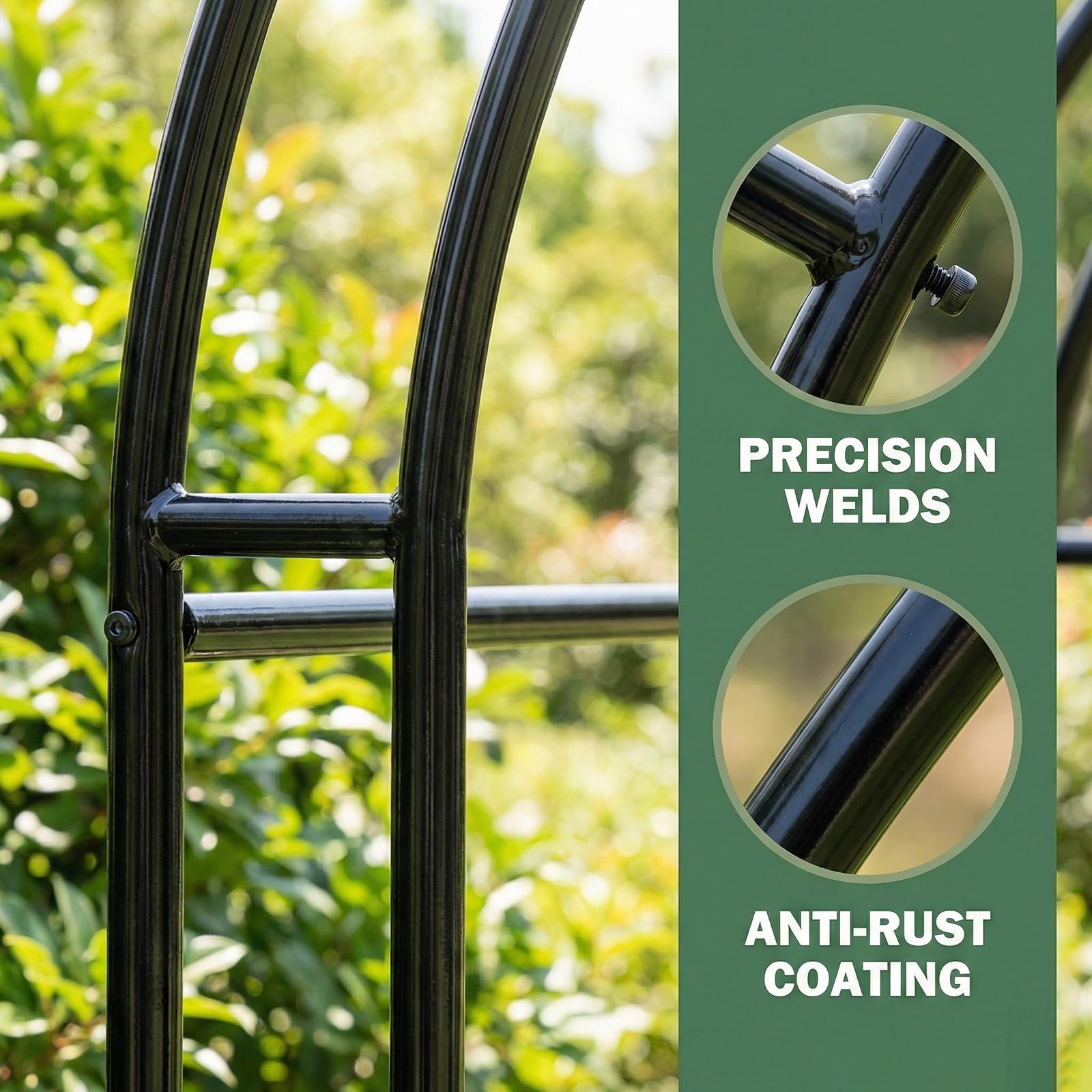 Metall Gartenbogen Rankhilfe wetterbeständig Blumenbogen Torbogen für Garten Hochzeit Dekoration
