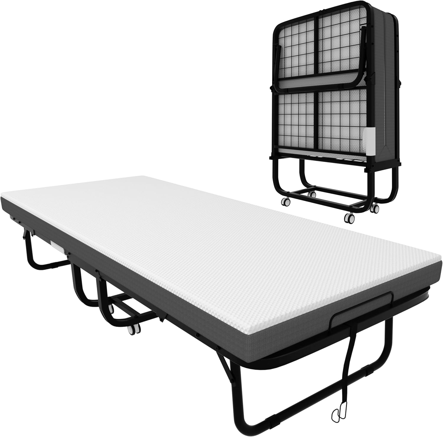 Yardenaler 31in Folding Bed with Removable Foam Mattress