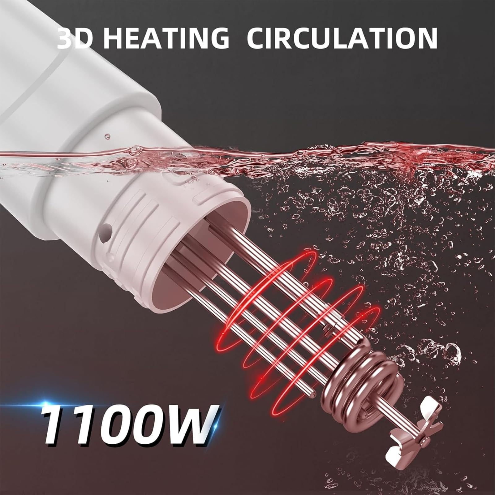 Urządzenie do gotowania metodą sous vide, urządzenie do gotowania metodą sous vide o mocy 1100 W z ekranem dotykowym LED i timerem, kontrolą temperatury i czasu (White)