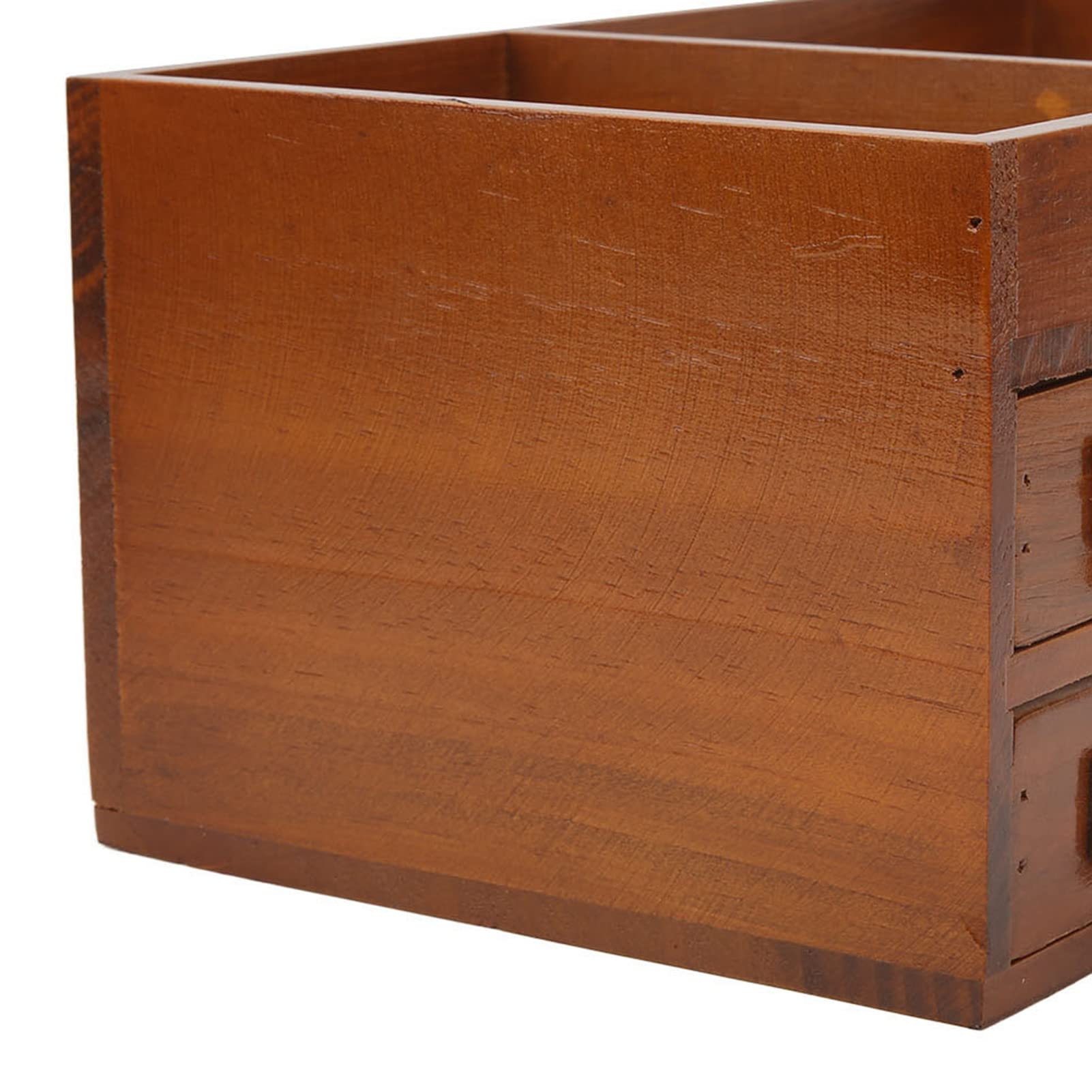 Organizery do szuflad, wielowarstwowy organizer na biurko z drewna Antique Retro 2 szuflady na materiały biurowe na artykuły papiernicze na kosmetyki