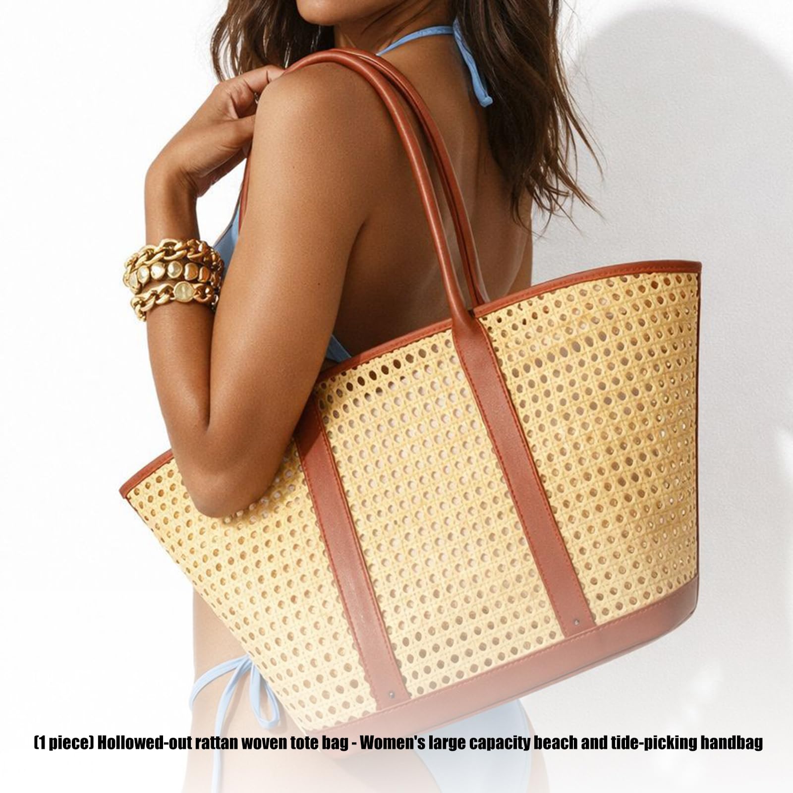 Borsa tote capacità per donna con cavità