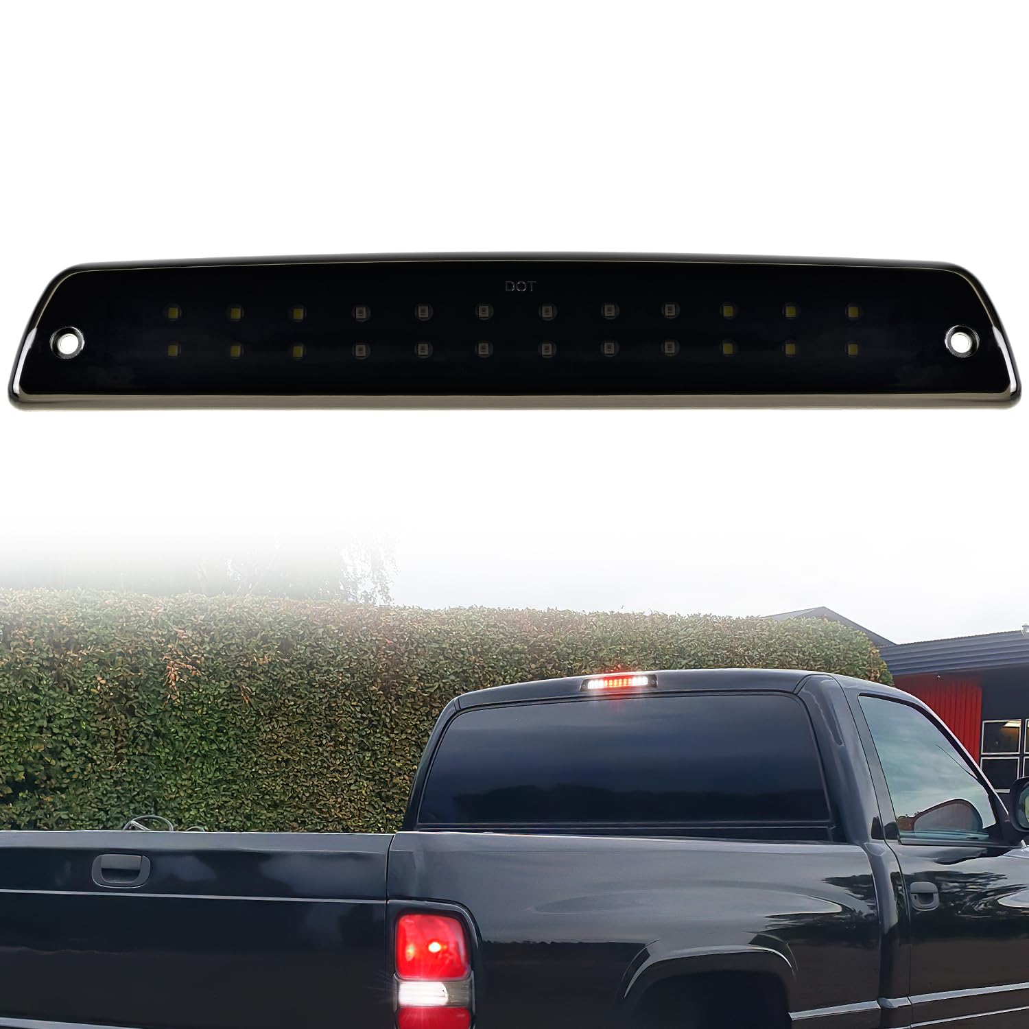 Nilight Third Brake Light for Dodge Ram 1500 2500 3500 1994-2001, Smoked