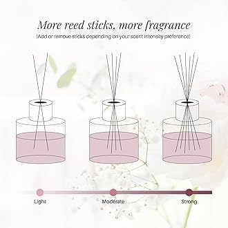 Soul & Scents Blossom Reed Diffuser Set | Free 6 Fiber Reed Sticks |Toxin Free & Stress Relief | Fine-Living Natural Fragrance, 120 ml (Pack of 1, Tranparent)