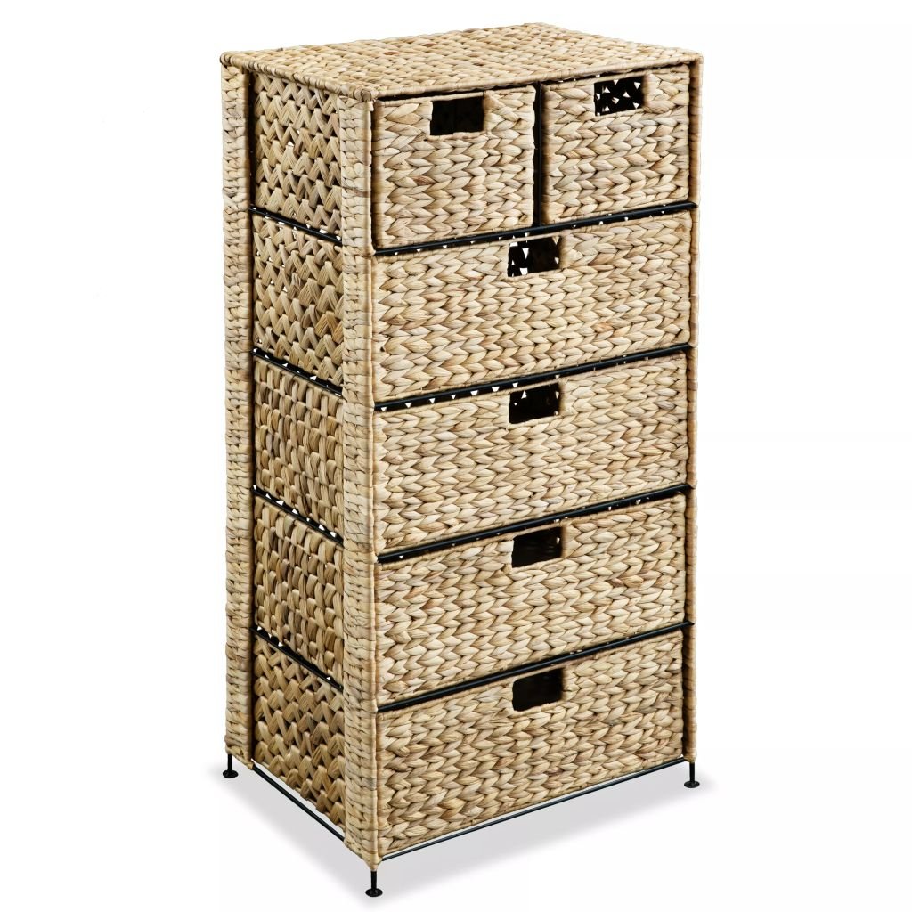 Festnight Armadietto Portaoggetti con 6 Cesti 47x37x100 cm in Giacinto d'Acqua Marrone