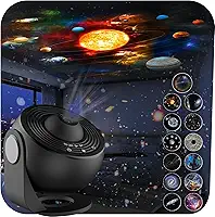 Projetor de Galáxia Planetário HD 13 em 1 com Rotação de 360° e Temporizador para Quarto de Criança e Adulto