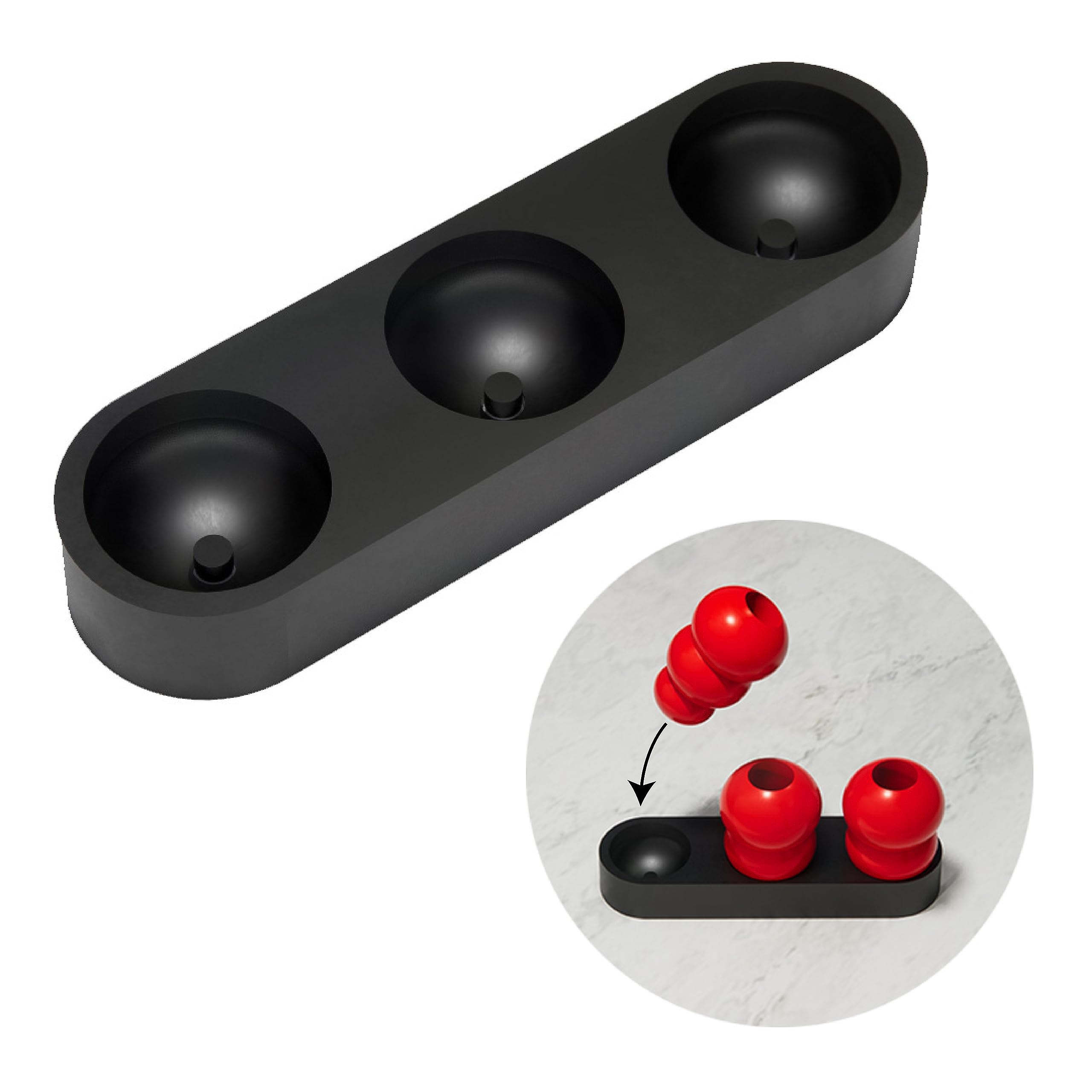 Kong Freezer Holder with Built in Plugs Kong Stand Dog Enrichment (XXL (Holds 3))