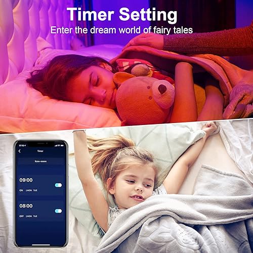 Miniatura 3 de GIPTPLY Luces LED para dormitorio de 65.6 pies, tira de luces LED, sincronización de música, luces LED que cambian de color con aplicación y control