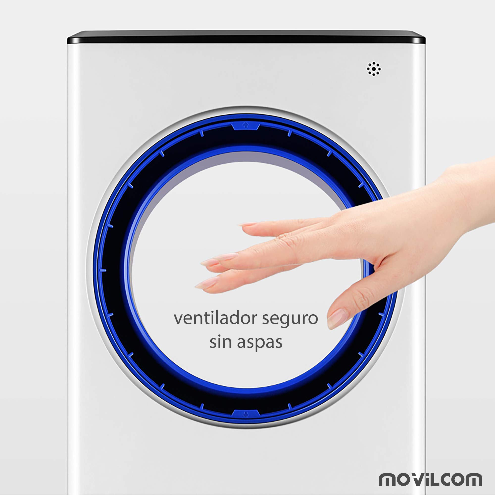 MovilCom® Climatizzatore Estivo Condizionatore Evaporativo 3 in 1 Raffreddatore Umidificatore Ventilatore Aria Raffreddato Purizzato con Telecomando 4L di Capacità