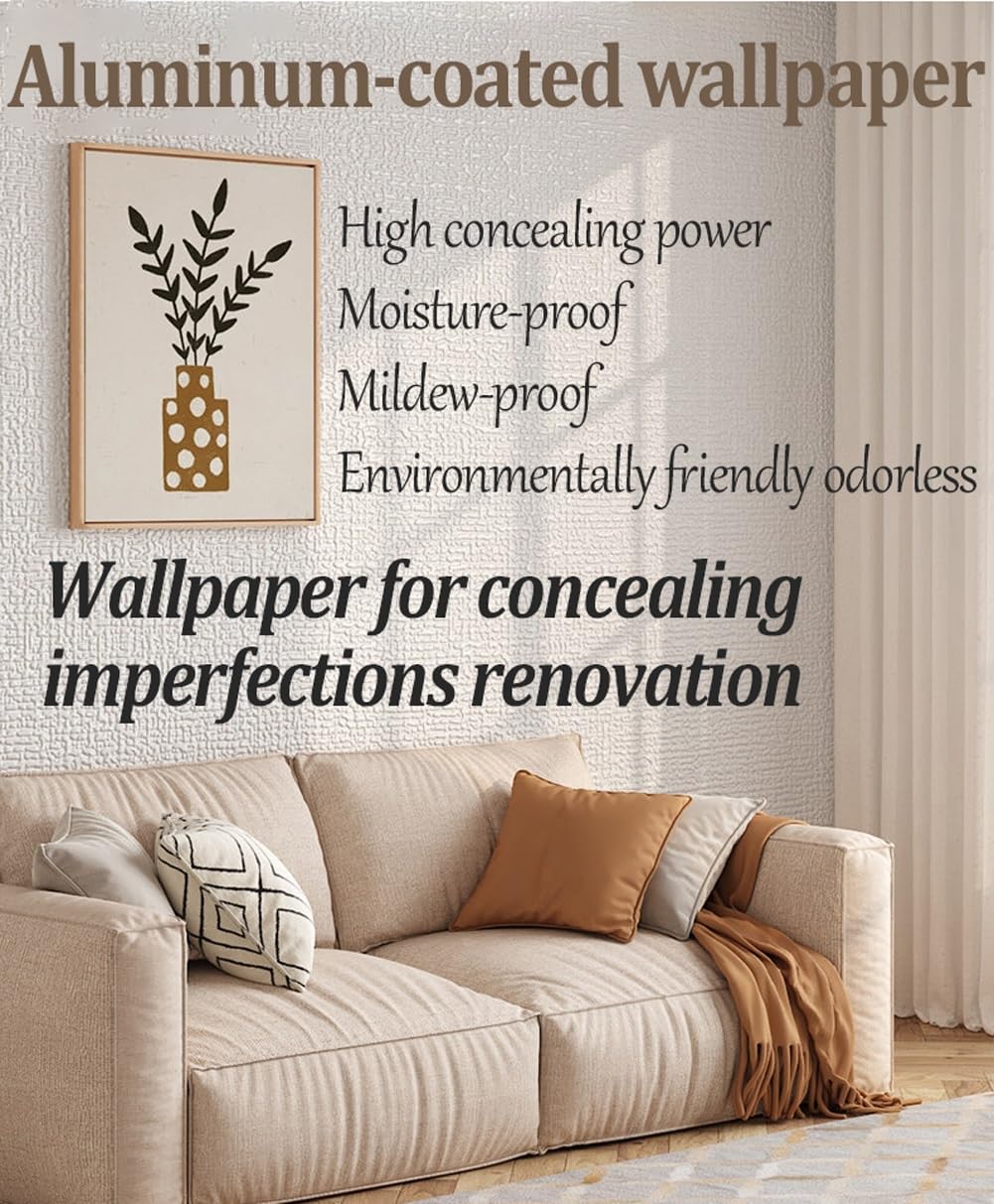 Pannello Antimuffa Decorativo per Interni, Rotolo di Carta da Parati Adesiva Muro Isolante Termico in Schiuma Antimuffa/Anti umidità per Rivestimento Soggiorno Camera(Blu,50x5000cm)