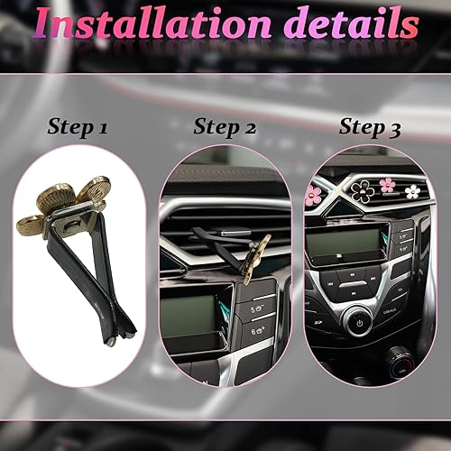 Miniatura 5 de Clip de salida de aire acondicionado, clip de decoración de salida de aire para automóvil, clips de ventilación de aire, 6 piezas de lindas