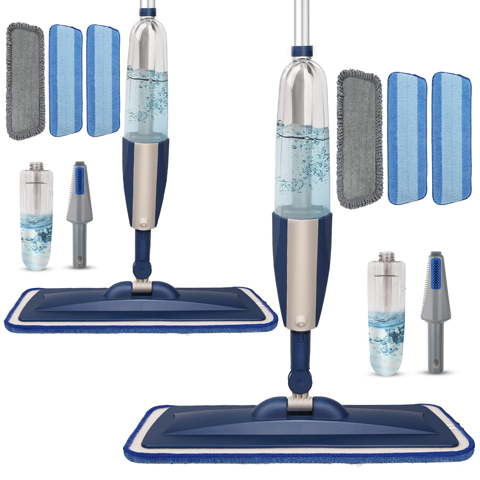 Spray Mop for Floor Cleaning, 2 Pack with Refillable Bottles &amp; Pads