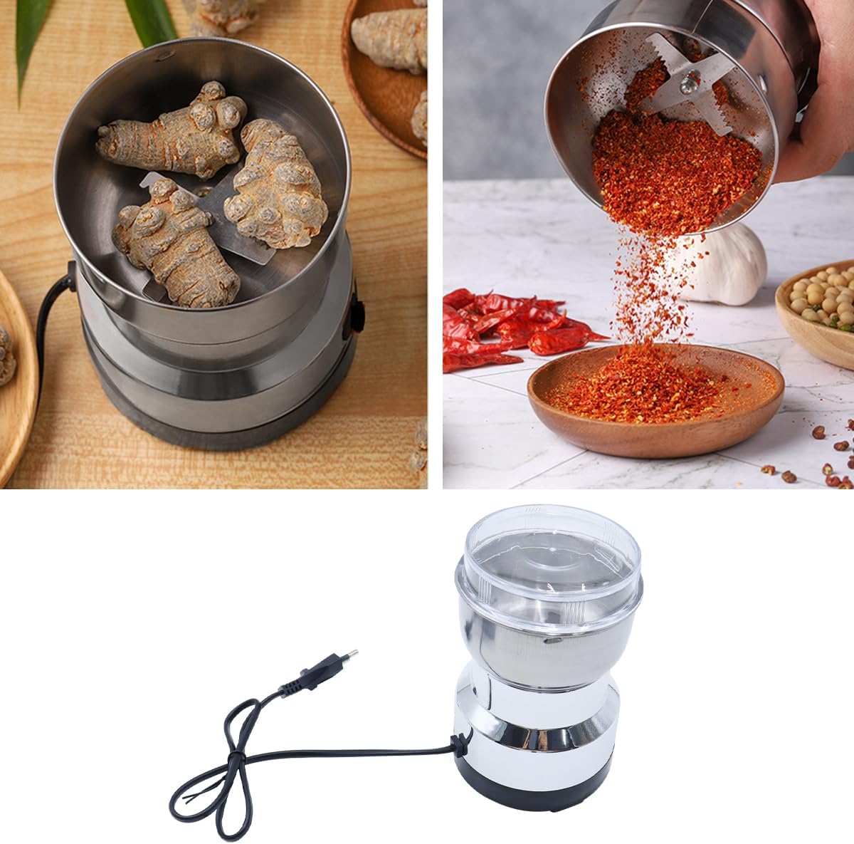 Grobo 200W 300ml Electric Coffee Grinder, Stainless Steel Coffee Grinder and Coffee Grinder for Kitchen image 5