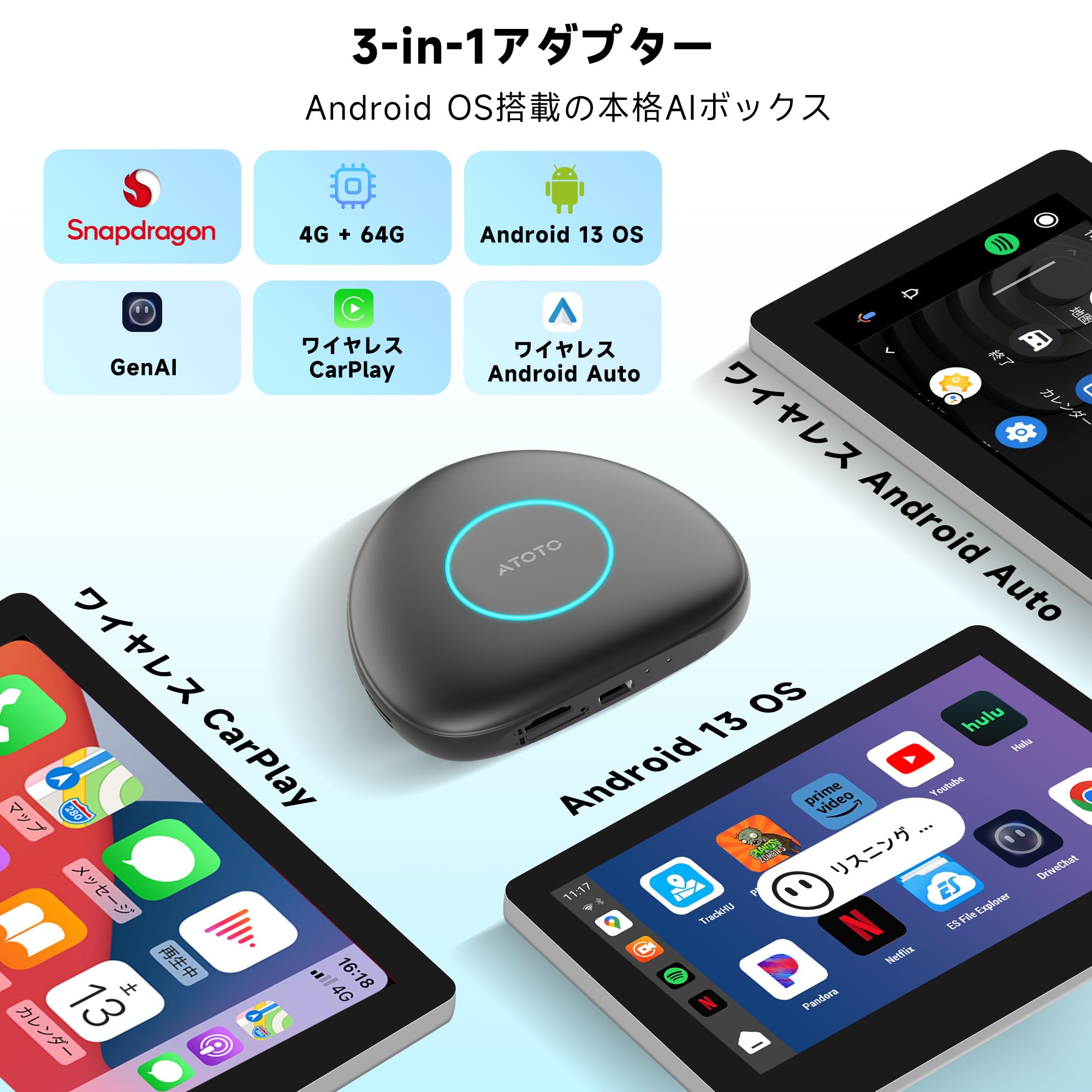 さ*ん様 Bluetoothユニット カーナビ Apple CarPlay対応 楽天市場】【10/4 20時開始】商品特価 ディスプレイオーディオ 7
