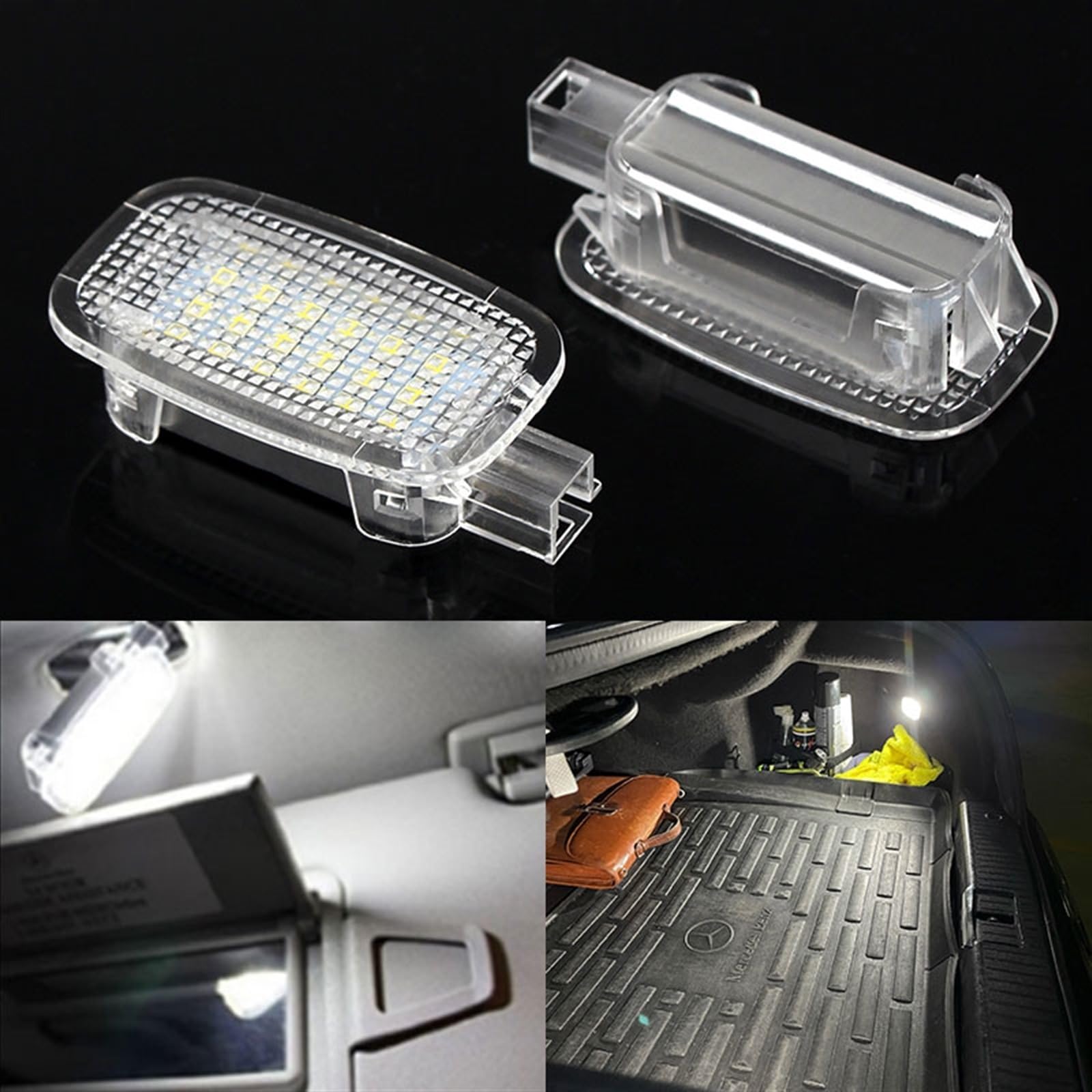Luz LED Blanca Para Puerta Lateral, Pie, Maletero Y Espejo De Cortesía Para Mercedes | IJDMTOY, 18-SMD