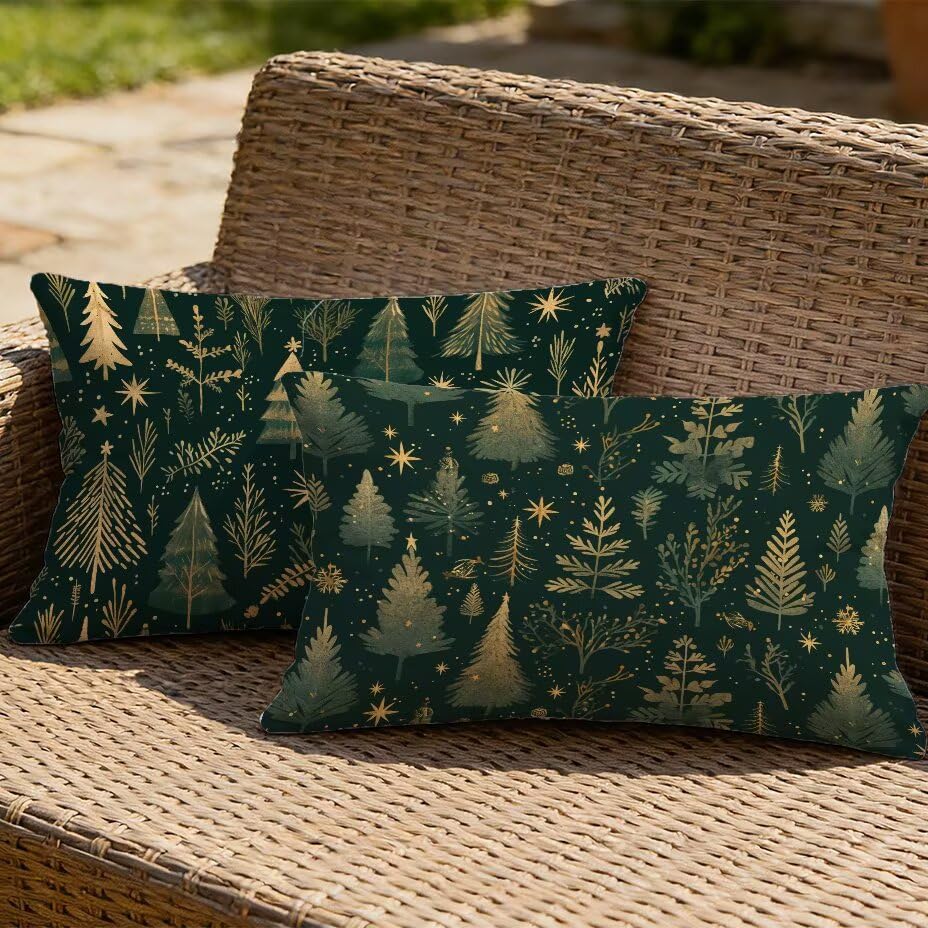Housse de coussin extérieur 70x90 imperméable rectangulaire vert