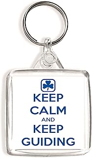 Keep Calm and Keep Guiding - Square Keyring