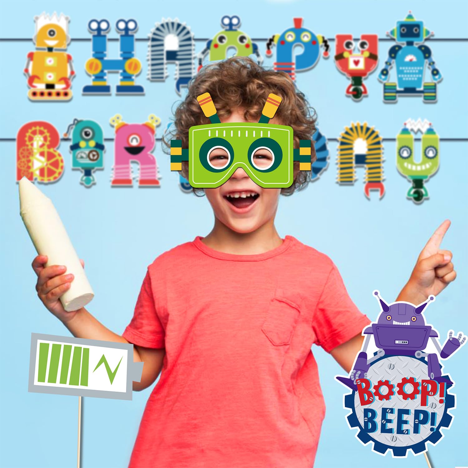 Lot de 12 masques de robot pour enfants, décoration de fête à thème robot, jeu de rôle, cadeaux pour enfants, garçons et filles, décoration d'anniversaire