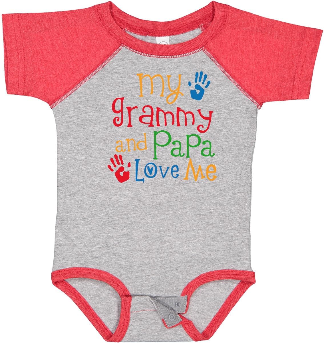 inktastic Grammy and Papa Love Me Baby Bodysuit