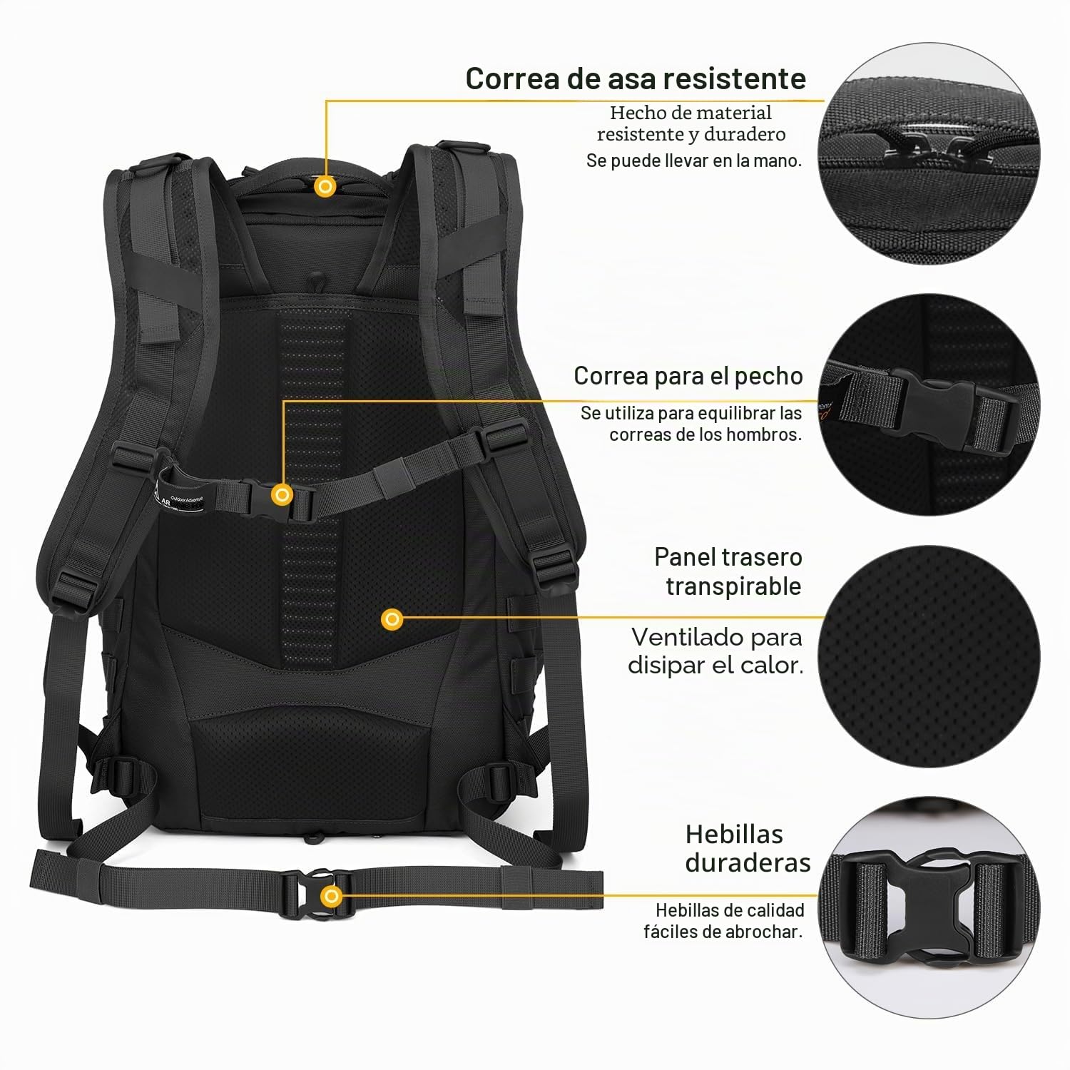 Mardingtop 30L Molle Rucksack wanderrucksack Militär rucksack taktischer Rucksack herren, Cordura Rucksack für Wandern, Camping, Trekking, Klettern
