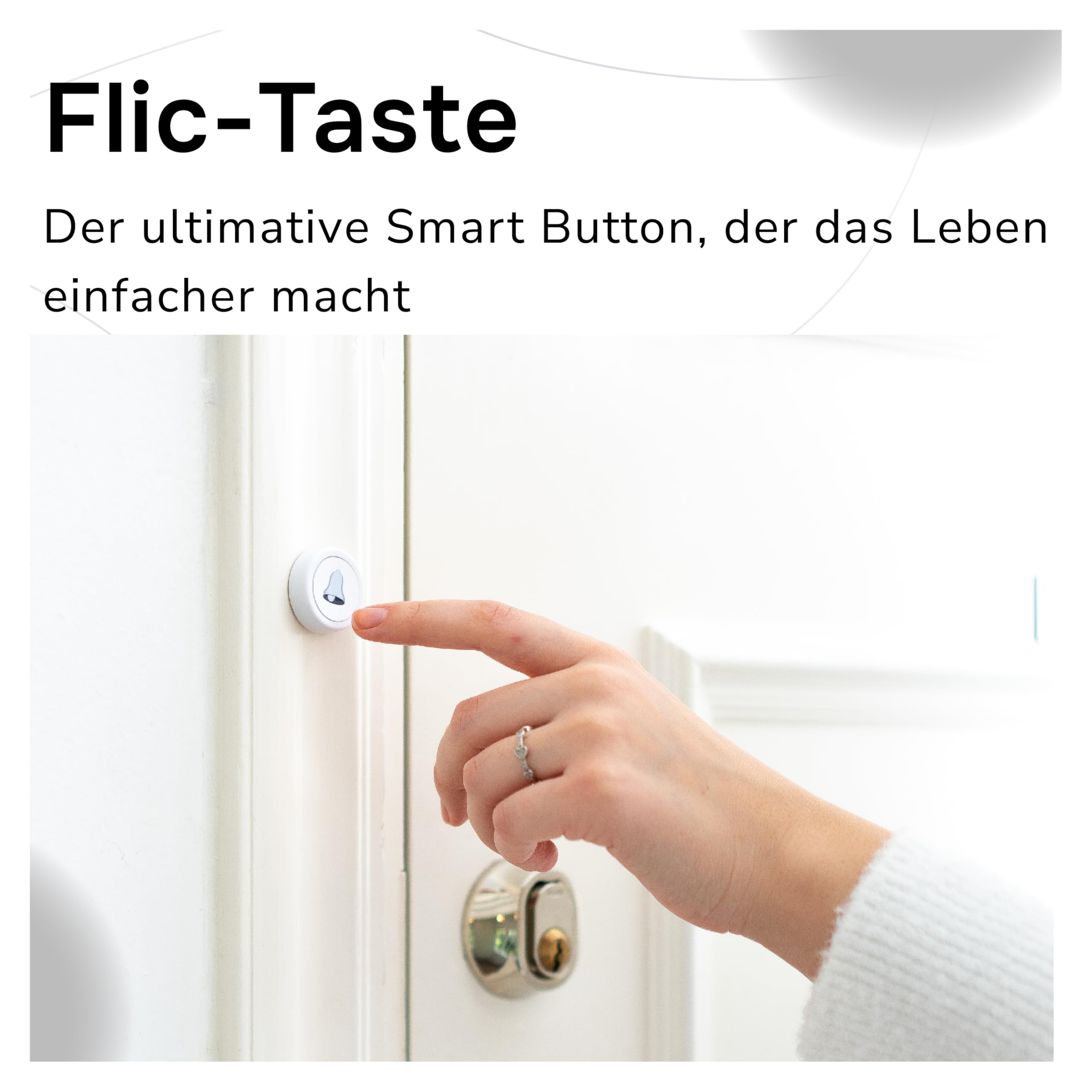 Flic Smart Button Weiß – 3er-Pack: Steuert Licht, Musik & mehr per