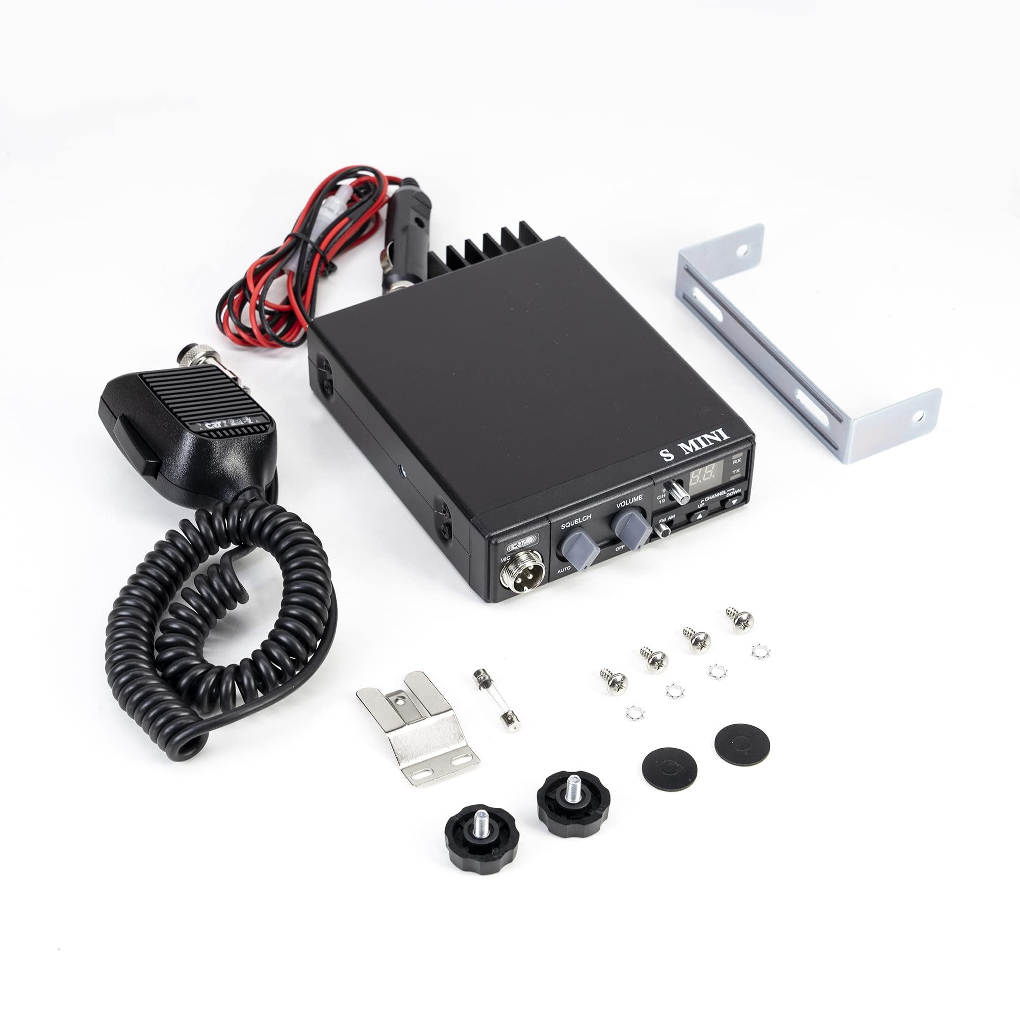 Radio CB CRT S Mini Double Tension, 12/24V, 4W, avec ASQ, AM-FM