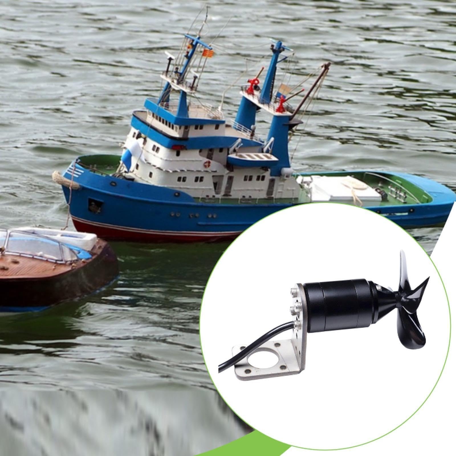 Underwater Thruster Propulsore Modello Barca RC Motore Brushless Forte Potenza Sierrobusto Struttura Anticorrosione Adatto a Modellismo Navale, Propulsore Inverso