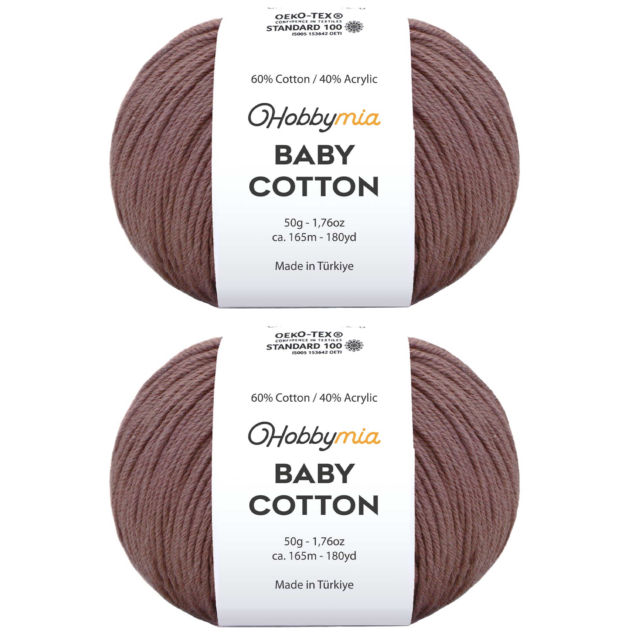 Baby Cotton Blend Yarn – Soft Sport Weight Yarn for Crochet & Amigurumi - 50g/180yds - 60% Cotton 40% Acrylic - Ideal for Baby & Knitting Proj.(Neon Green, 1 Ball) — view 67