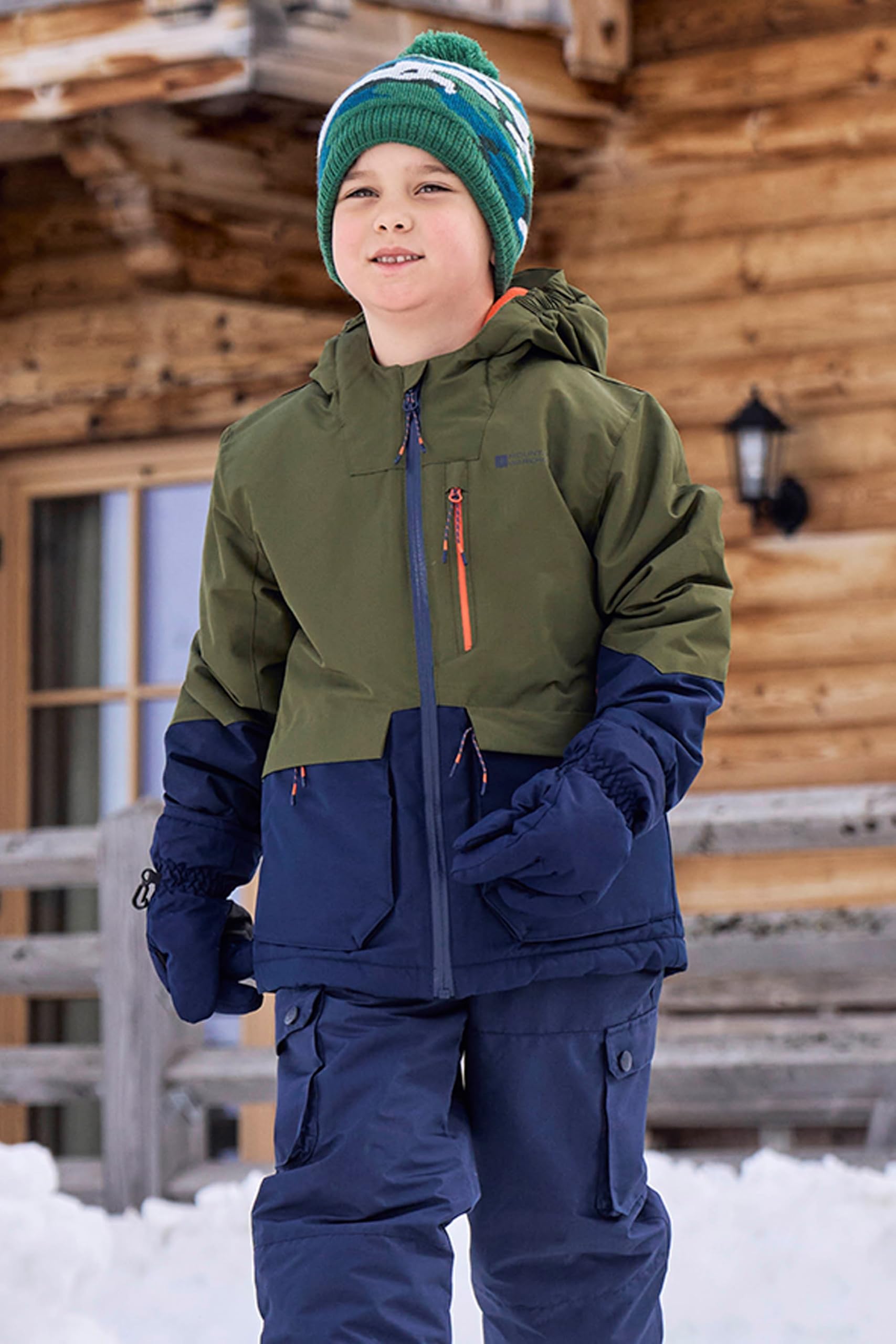Mountain Warehouse Cosmos Veste de Ski imperméable pour Enfant - Manteau imperméable, Jupe Pare-Neige et Poche Avant, pour garçon et Fille - Idéal pour l'hiver, Le Ski