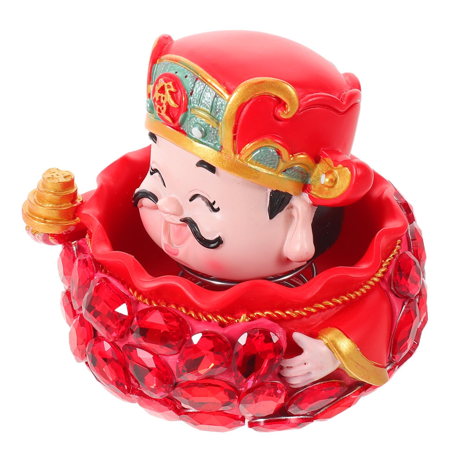 Figurine en résine rouge stable anti-glisse pour voiture