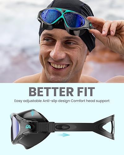 Miniatura 6 de OutdoorMaster Máscara de natación - Máscara de natación de visión amplia y gafas antivaho impermeable