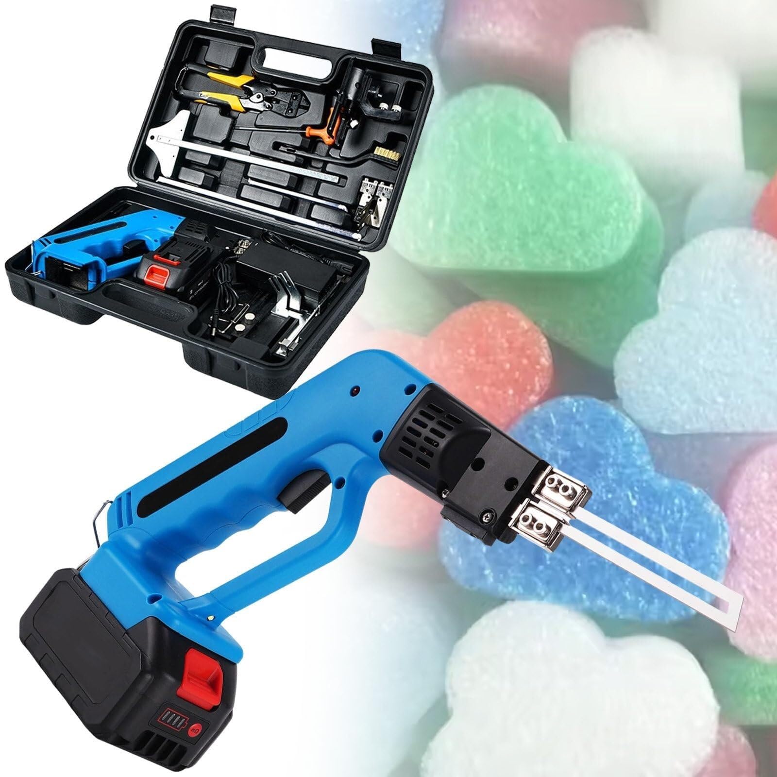 Commercial Air Cooled Foam Cutting Tool Cordless 150W, Rechargeable Hot Blade Foam Cutter Handheld, Cuts Evenly, Cuts Smoothly