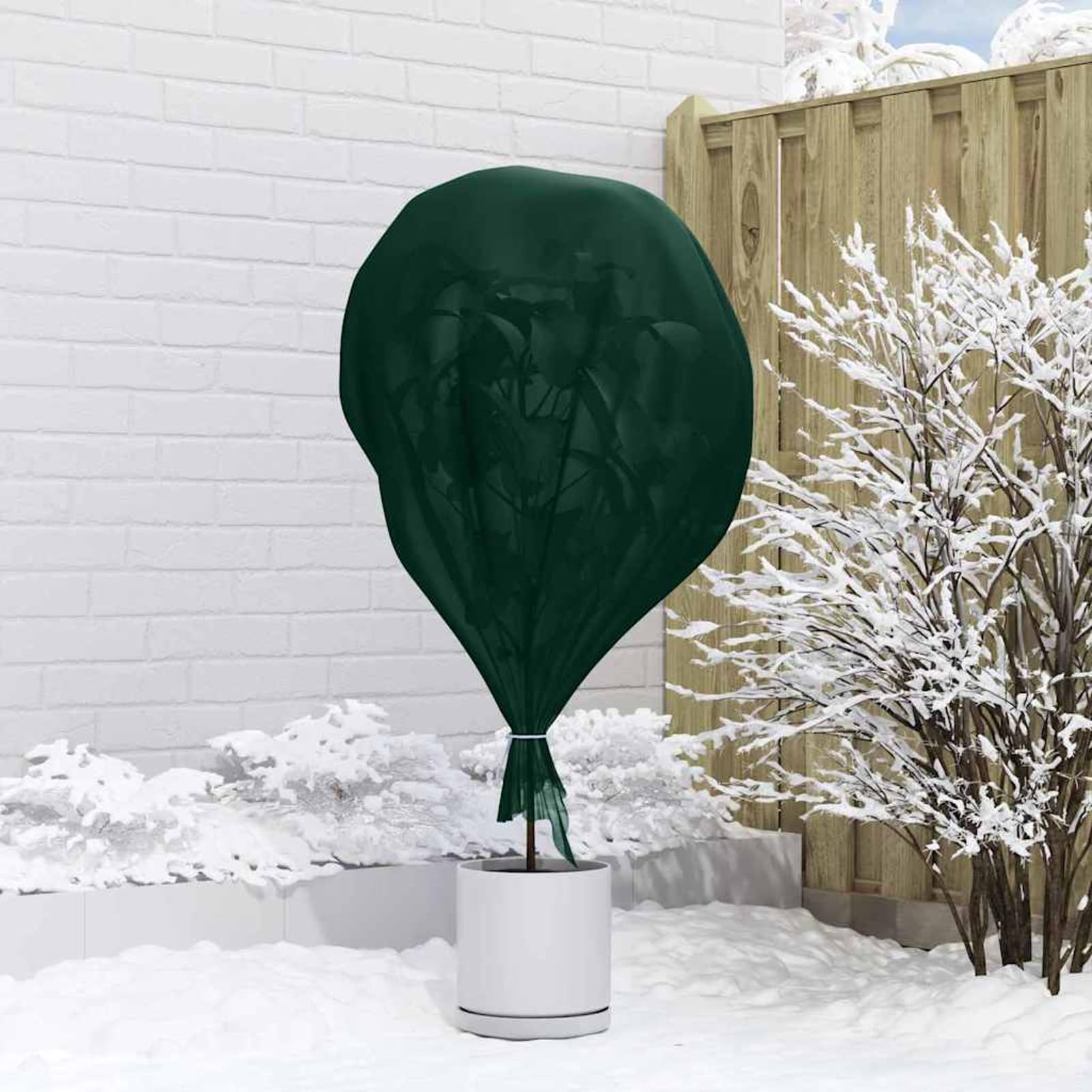 Homgoday Fleece per Piante Verde 50 x 3,2 m - Tessuto Non Tessuto Resistente a Freddo e UV, Riutilizzabile per Giardino e Terrazzo