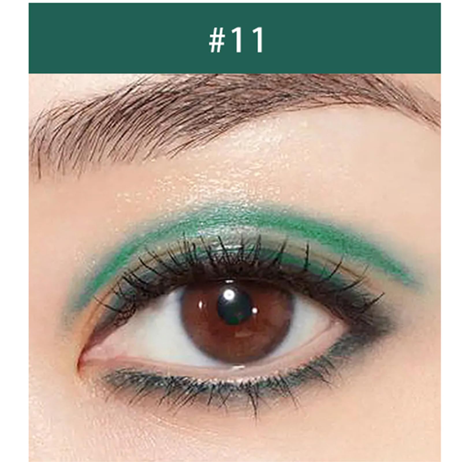 CoteMara Eyeliner Pencil Quick-Drying Eye Liner Pencils Long-Lasting Multi-Use Water-proof colored eyeliners Pigmented Eye Liner Pen (Green)