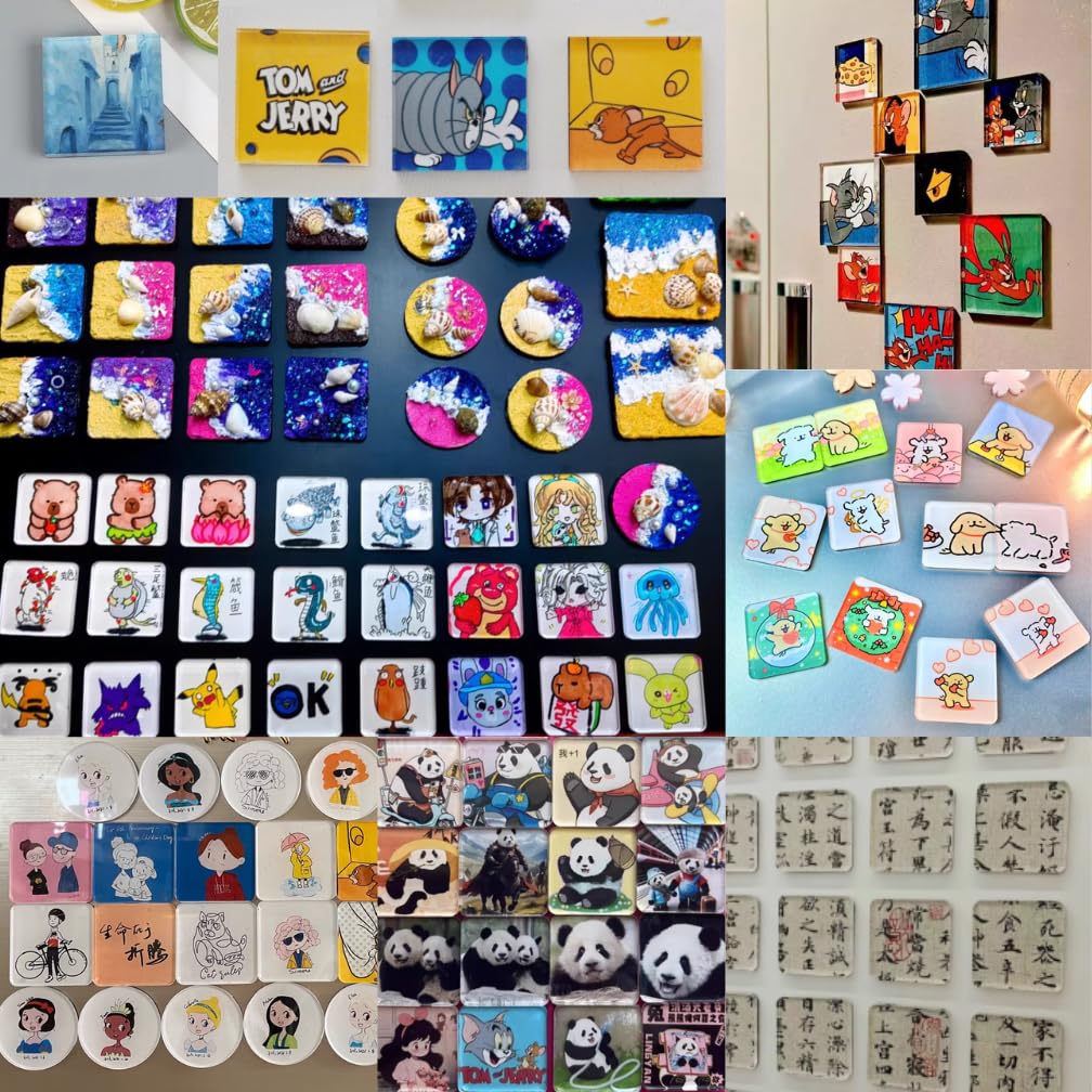 Amazon.co.jp: Neueins アクリル冷蔵庫マグネット DIY 手作り 強力