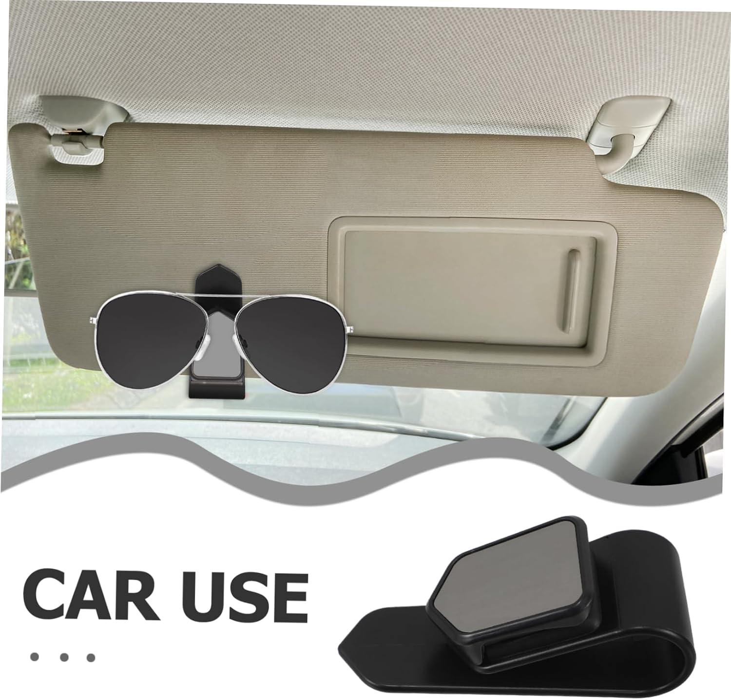 SOLUSTRE Car Sunglasses Holder Clip for Sun Visor, Secure Grip image 3