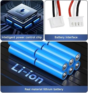 14.4V 4500mAh Li-ion Robot Vacuum Cleaner Sweeper Replacement Batteries - Compatible with Ecovacs Deebot N8 Ozmo 900 901 905 920 930