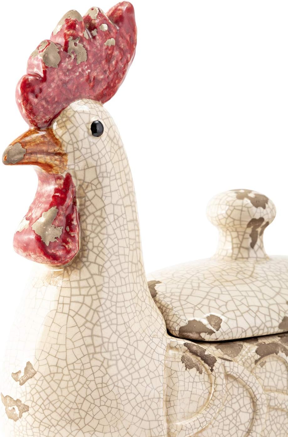 Black Friday - 60% OFF IMAX 50312 Parker Lidded Dish, Red (Small) - Rooster Shaped Dish with Lid, Butter Dishes - Home Decor Accessories Creative Product IMAX 50312 Parker Lidded Dish, Red (Small) - Rooster Shaped Dish with Lid, Butter Dishes - Home Decor Accessories