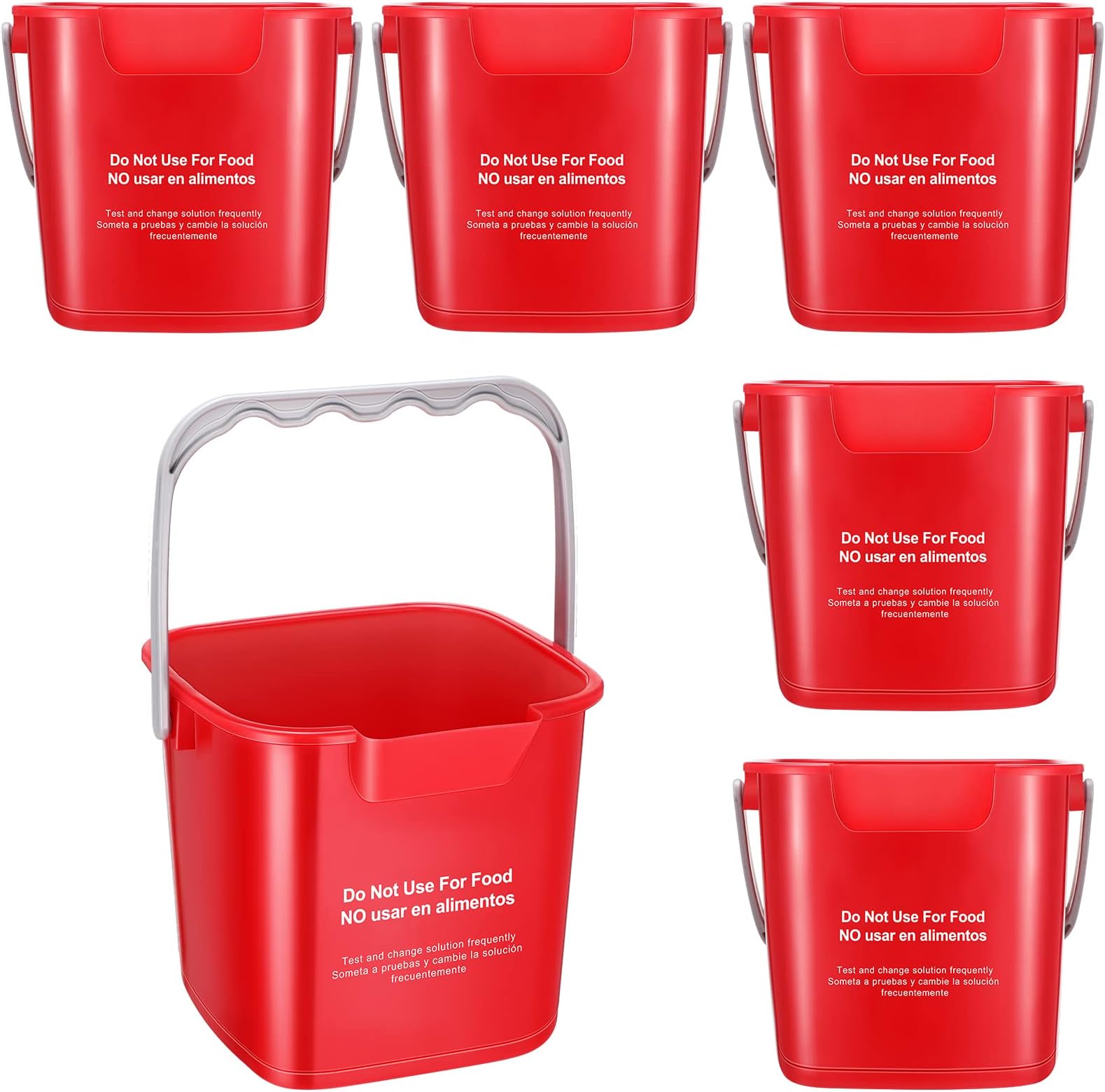 Irenare 12 Pcs Sanitizer Bucket Cleaning Bucket 3 Quart