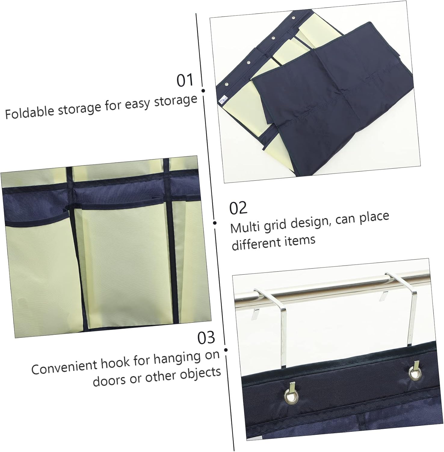 SOLUSTRE Door Hanging Shoe Organizer Bag Compartment Storage Closet Shoe Holder for Men Women Boys and Girls Oxford
