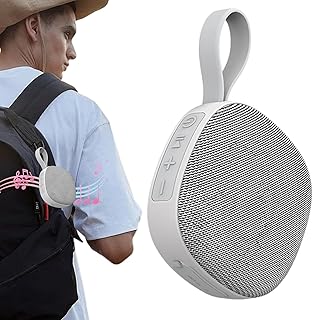 Bmdjdq Mesh De Tela Bluetoo TH Altavoz, De Sonido Estéreo, Reproductor De Música Magnética, Sonido De 360 ​​°, Montaje Magnético, Negro/Gris Claro/Verde, para Mujeres, Hombres, Automóvil, Patio, Al A