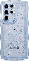 Vista 44 de ZTOFERA Funda protectora para Samsung Galaxy A14 4G/5G de 6.6", ondulada, con brillantina de estrella, poliuretano termoplástico transparente, suave
