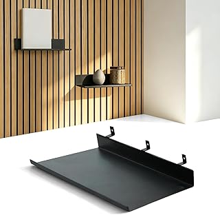 LIROPAU Regal für Akustikpaneele, Wandregale aus Metall, Schweberegal, Regalbrett Schwebend, Bücherregal, Heimdekorations-Wandregal, geeignet für Küche, Badezimmer, Büro, Wohnzimmer, 40×15cm