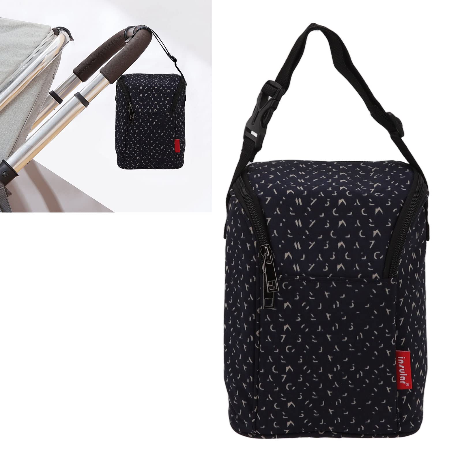 Nylon-Thermotasche FüR Babyflaschen, Tragbar, Wasserdicht, FüR den AußEnbereich (Dunkelblau)