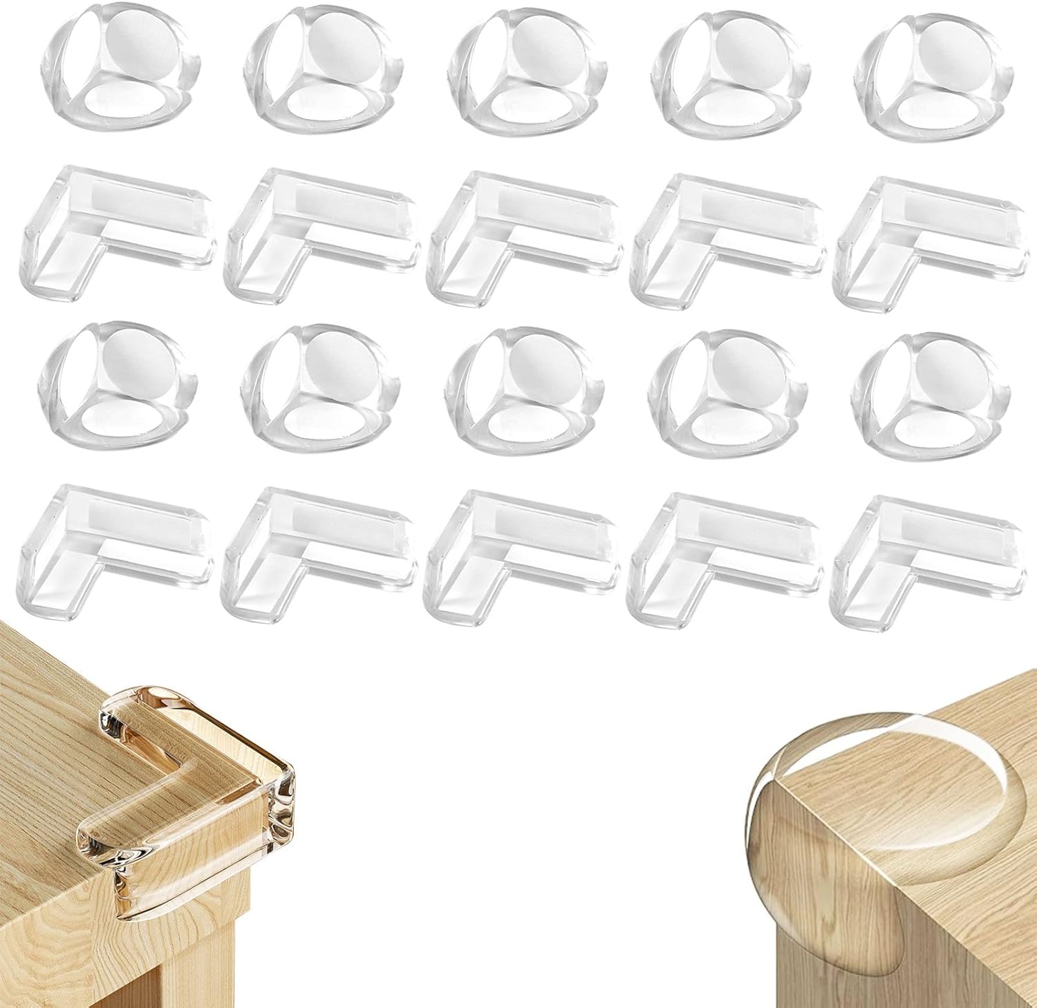 50 Stück Kindersicherheitsecken - Selbstklebend Transparent Für Möbel