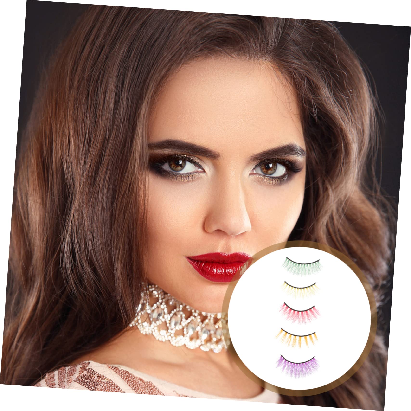 DOITOOL 20paia Eyelashes Party Makeup Lashes for Women for Cosplay and Dances Easy to Apply and Reusable