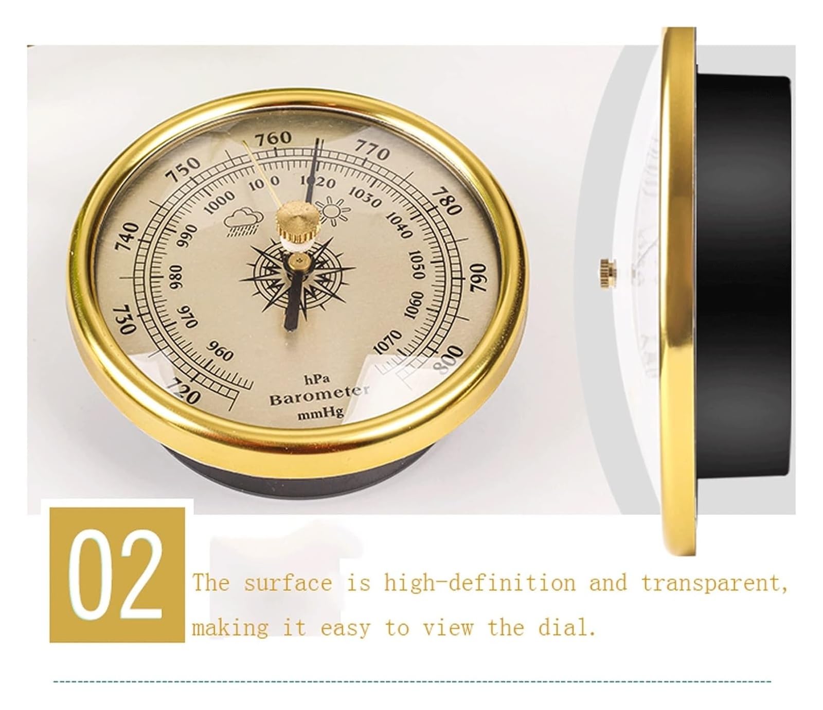 Rein mechanische Wetterstation mit barometrischem Druck,Barometer