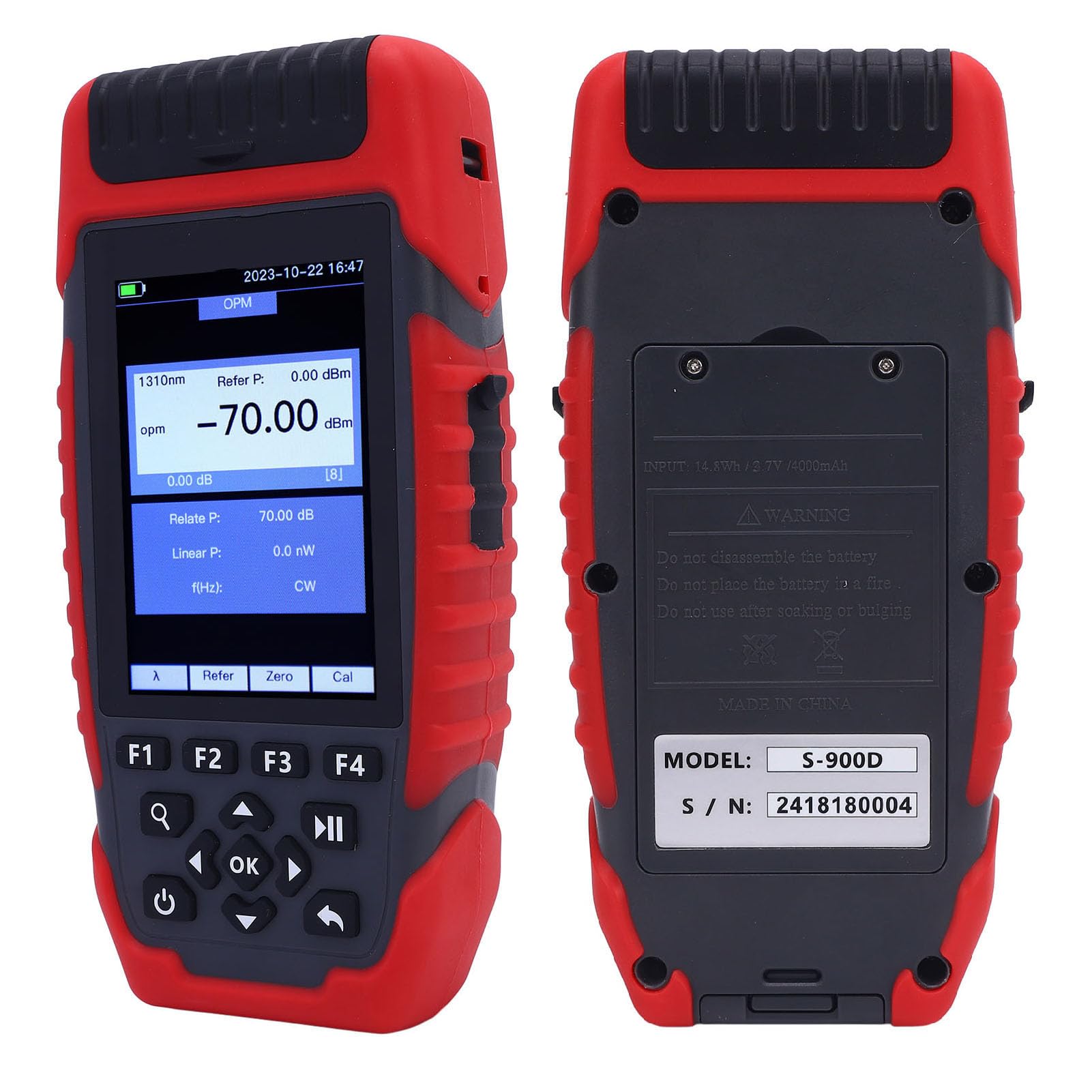 Tester OTDR, Tester Multifunzionale in Fibra Ottica con Lunghezze D'onda di 1310 Nm/1550 Nm, Intervallo di 64 Km, Touchscreen, Misuratore di Alimentazione, VFL, Tracciamento del