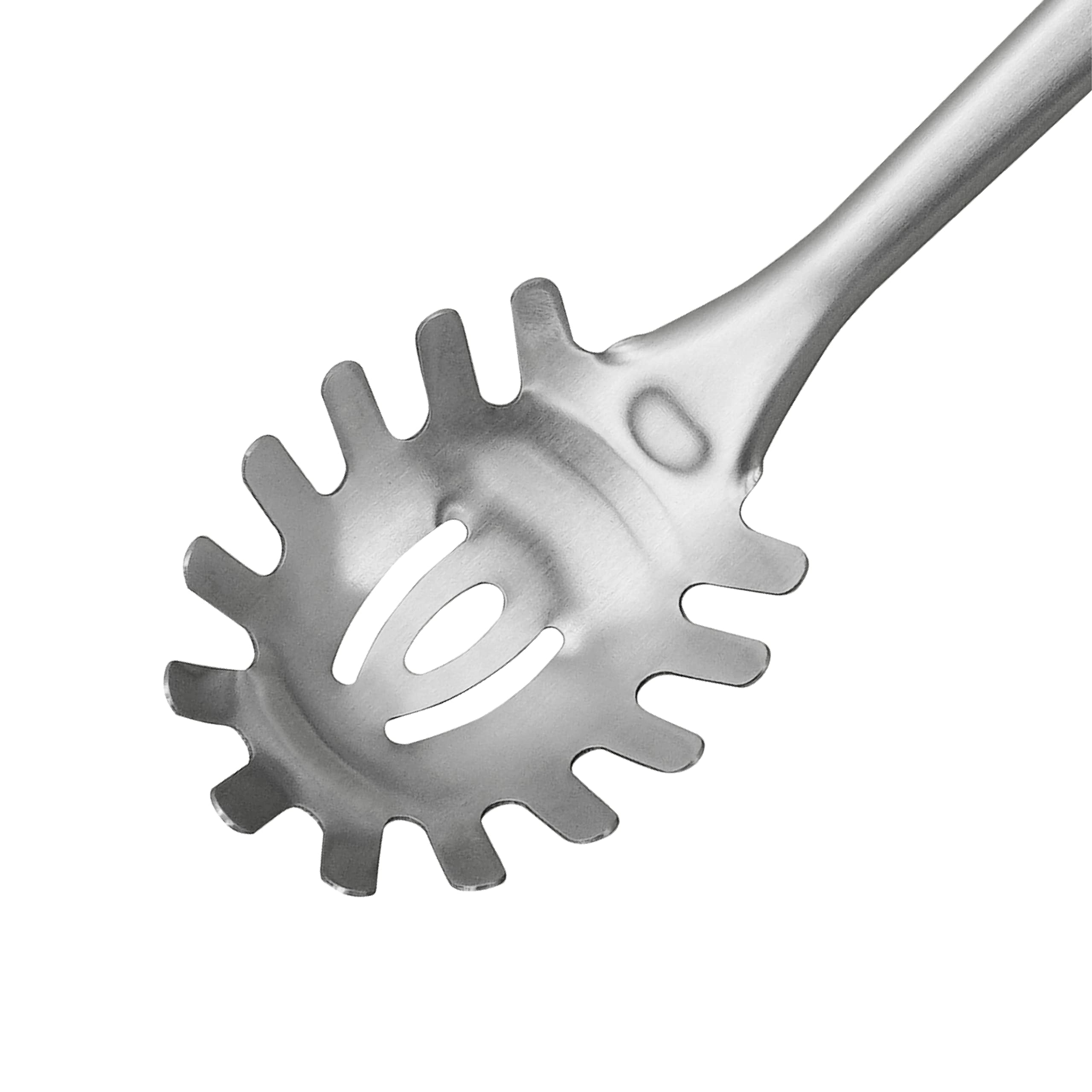 Fackelmann FSC Acacia Stainless Steel Spaghetti Spoon, Spaghetti Spoon, Spaghetti Fork, Dimensions: 30x6x5.5cm, Colour: Brown & Silver