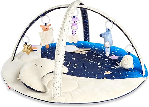 Skip Hop Alfombrilla para el tiempo de barriga, 3 en 1, para actividades para bebés, a partir de 0 años, sueños celestiales, gris Celestial Dreams